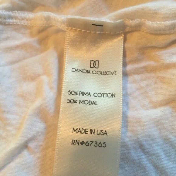 Nwt Dakota Collective Optic White T Back Modal Hi - Picture 6 of 6